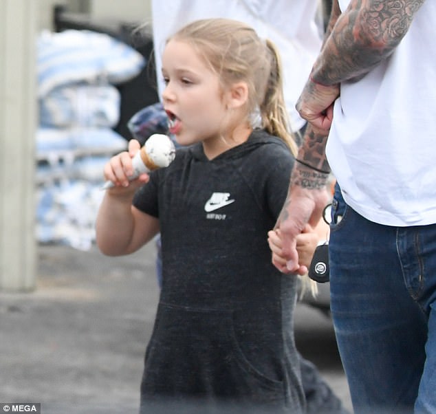 Vốn nghiện ăn kem, Harper Beckham cực phấn khích khi được tham quan cả bảo tàng kem - Ảnh 3.