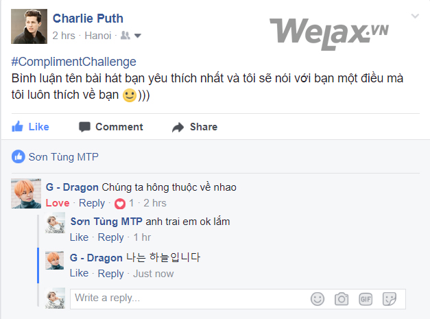 G-Dragon và Sơn Tùng, Phan Quân - Thế Chột... nói gì về nhau khi cùng chơi Compliment Challenge? - Ảnh 1.
