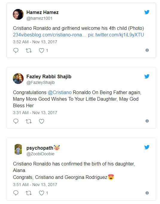 Cộng đồng mạng chúc mừng Ronaldo đón con thứ tư - Ảnh 6.