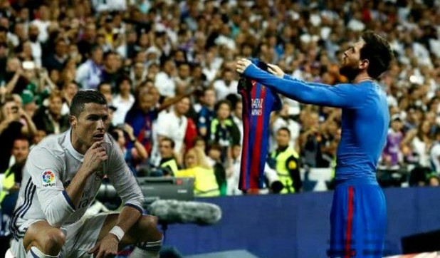 Ảnh chế: Messi biến sào huyệt Bernabeu thành sân phơi quần áo - Ảnh 3.