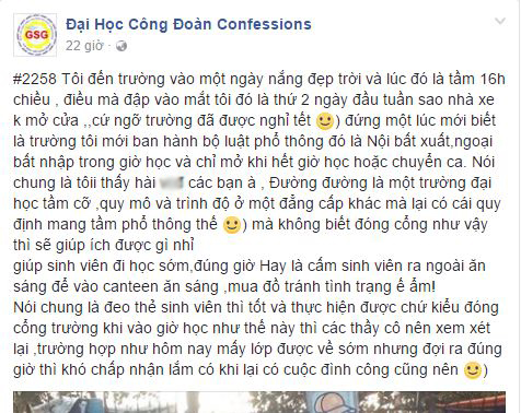 Sinh viên xôn xao với quy định nội bất xuất, ngoại bất nhập trong giờ học của trường ĐH Công Đoàn - Ảnh 1.