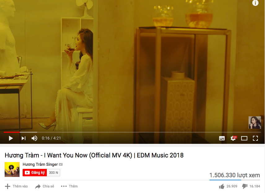 Hậu "đá xoáy" Chi Pu, Hương Tràm đã thay đổi điều này trong phần tựa MV mới của mình trên Youtube Hậu "đá xoáy" Chi Pu, Hương Tràm đã thay đổi điều này trong phần tựa MV mới của mình trên Youtube