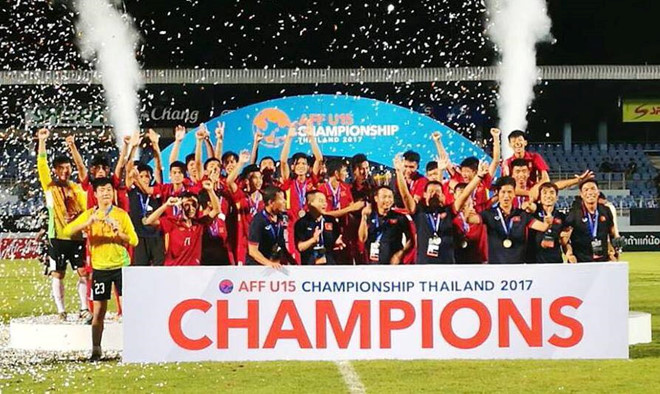 Việt Nam hạ Thái Lan, vô địch giải U15 Đông Nam Á - Ảnh 1.