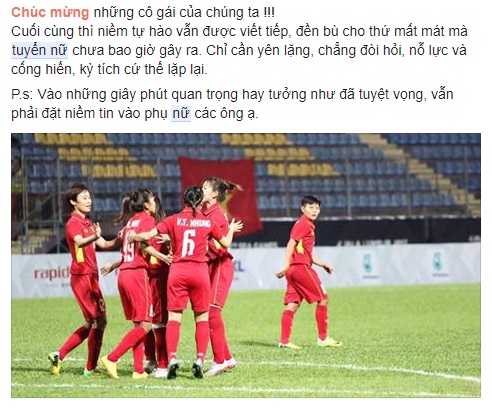 Người hâm mộ đồng loạt chia sẻ niềm vui cùng tuyển nữ Việt Nam khi dành chiến thắng tại SEA Games 29 - Ảnh 5.