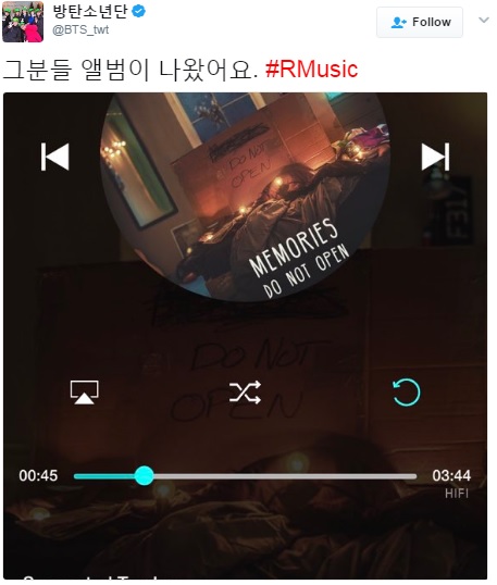 The Chainsmokers bày tỏ cảm xúc trên trang cá nhân của Rap Monster (BTS) - Ảnh 1.