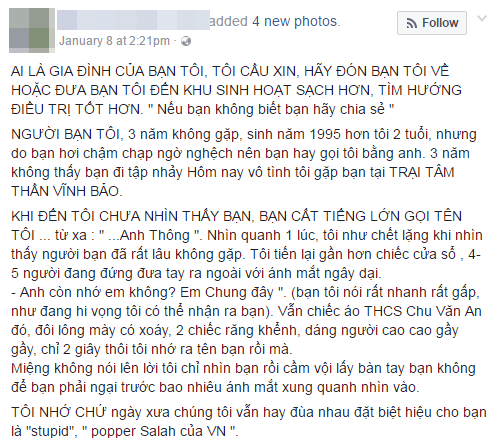 Chàng trai bật khóc khi vô tình gặp lại bạn cũ trong trại tâm thần - Ảnh 1.