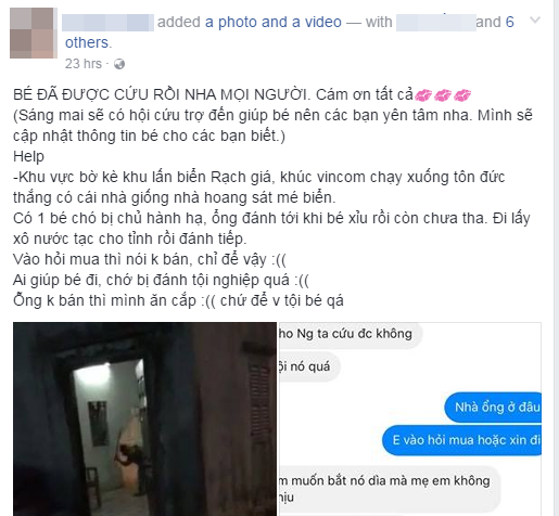 Chú chó đáng thương bị chủ hành hạ được nhóm bạn trẻ cứu thoát với 1,3 triệu tiền chuộc - Ảnh 1.