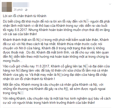 Khánh Casa trực tiếp xin lỗi nữ nhân viên đang mang thai và thừa nhận hành động sai trái của mình - Ảnh 2.