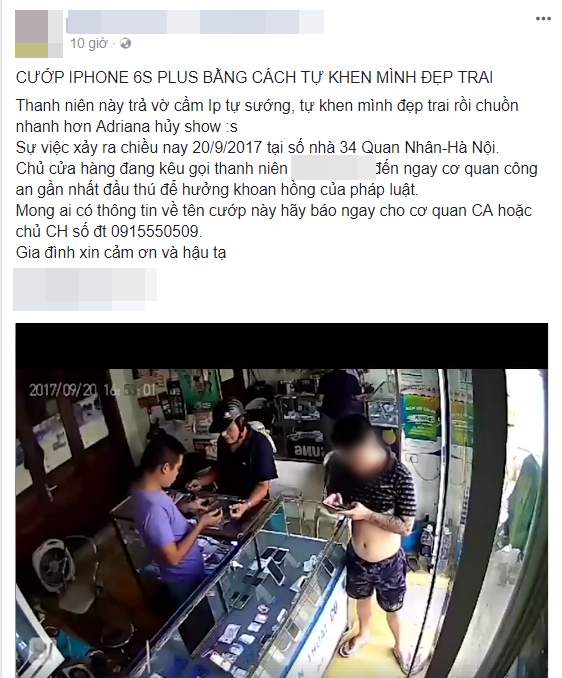 Clip: Giả vờ mua điện thoại, thanh niên cầm iPhone tự sướng, khen mình đẹp trai rồi chuồn nhanh như một cơn gió - Ảnh 1.