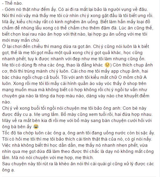 D&ugrave; kh&ocirc;ng giỏi nấu ăn, kh&ocirc;ng biết gọt dứa, c&ocirc; g&aacute;i vẫn khiến mẹ chồng tương lai giục cưới gấp v&igrave; giỏi ăn n&oacute;i - Ảnh 2.