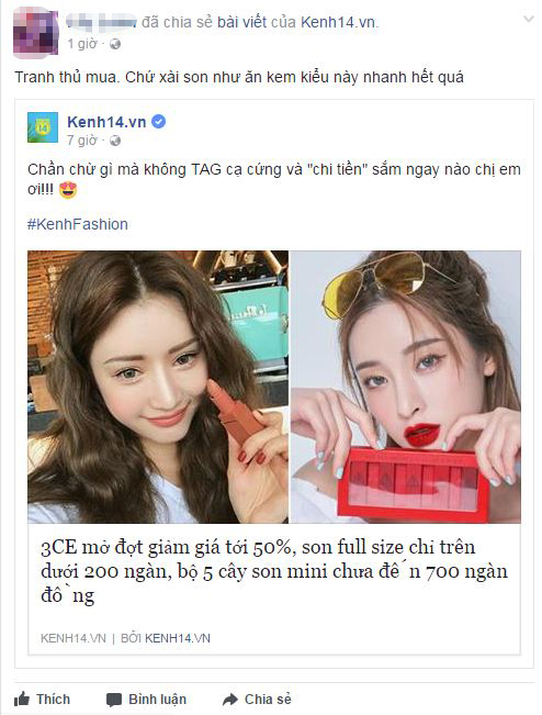 Cư dân mạng vui mừng trước thông tin về đợt giảm giá tới 50% của mỹ phẩm 3CE - Ảnh 7.