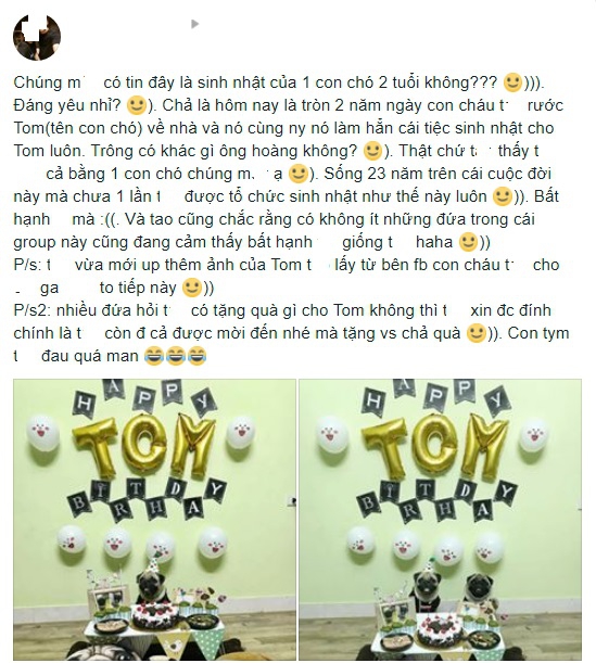 Chú chó pug số hưởng: Được chủ tổ chức sinh nhật 2 tuổi hoành tráng cùng anh em chiến hữu - Ảnh 1.