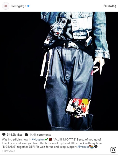 G-Dragon hứa rằng Big Bang sẽ sớm c&oacute; ng&agrave;y trở lại c&ugrave;ng nhau - Ảnh 1.
