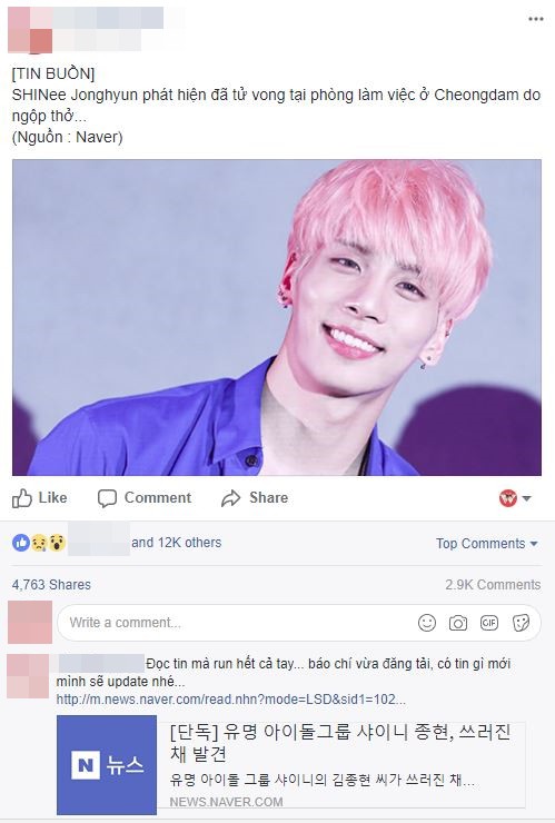 Showbiz châu Á bàng hoàng trước thông tin Jonghyun (SHINee) tự tử - Ảnh 4. Showbiz châu Á bàng hoàng trước thông tin Jonghyun (SHINee) tự tử - Ảnh 4.