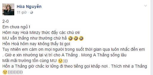 Hòa Minzy lên tiếng khi bị fan Man Utd đổ lỗi - Ảnh 3.