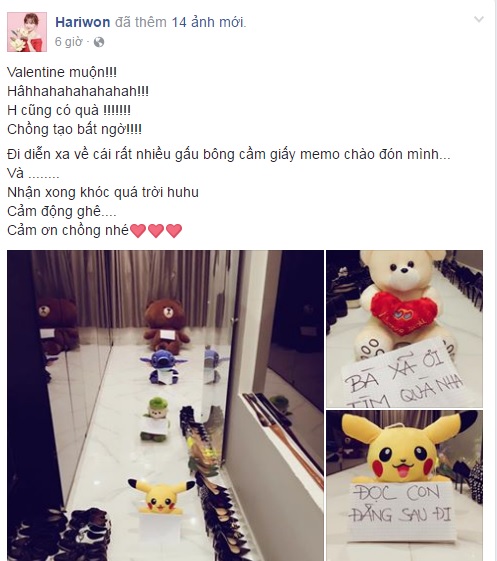Fan hâm mộ ghen tị với món quà Trấn Thành tặng bà xã Hari dịp Valentine - Ảnh 1.