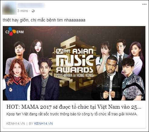 Cộng đồng mạng Việt ph&aacute;t sốt giữa đ&ecirc;m v&igrave; tin MAMA 2017 tổ chức ở Việt Nam - Ảnh 9.