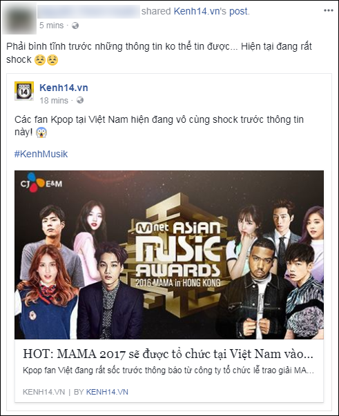 Cộng đồng mạng Việt ph&aacute;t sốt giữa đ&ecirc;m v&igrave; tin MAMA 2017 tổ chức ở Việt Nam - Ảnh 11.