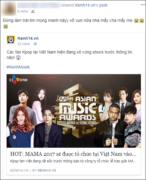 Cộng đồng mạng Việt ph&aacute;t sốt giữa đ&ecirc;m v&igrave; tin MAMA 2017 tổ chức ở Việt Nam - Ảnh 14.