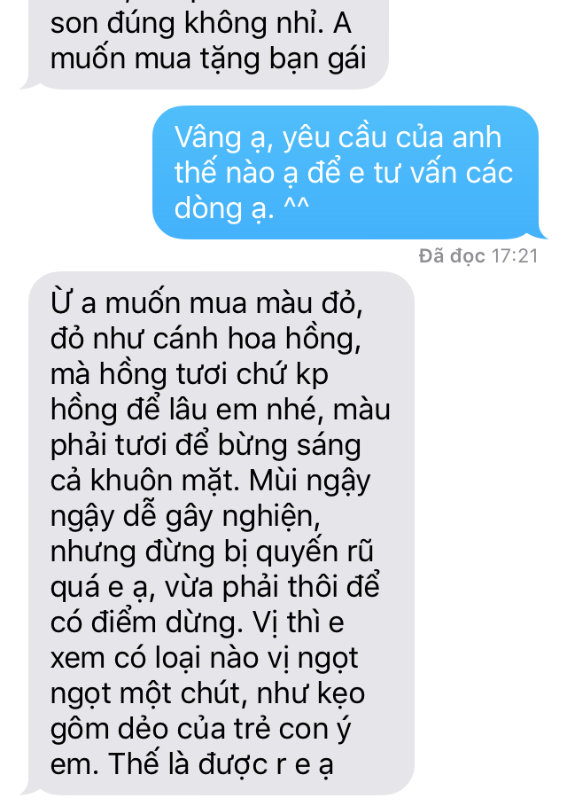 Hoá ra khi đi mua son tặng bạn gái, các chàng trai sẽ mô tả bá đạo thế này đây - Ảnh 1.