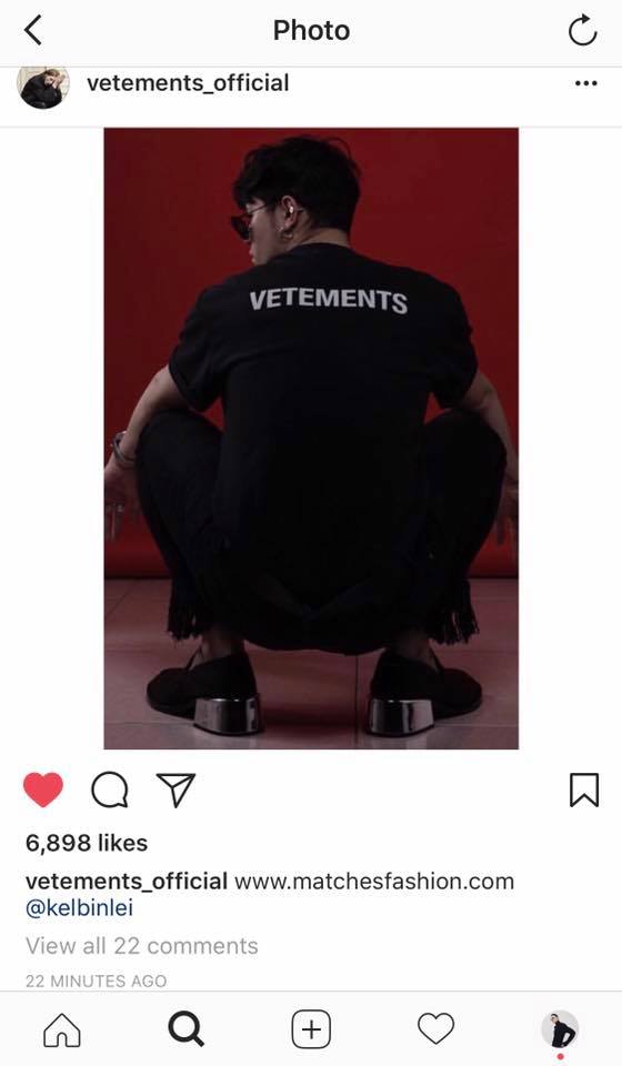 Công phá xong Gucci, Kelbin Lei lại tiếp tục chinh phục Instagram của Vetements - Ảnh 1.