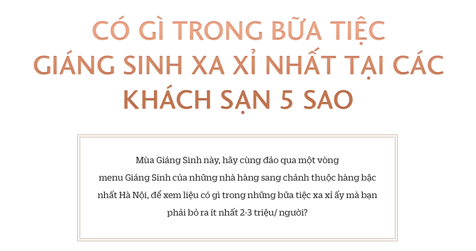 Có gì trong những bữa tiệc Giáng Sinh xa xỉ trị giá 3 triệu/người tại các khách sạn 5 sao tại Hà Nội - Ảnh 1.