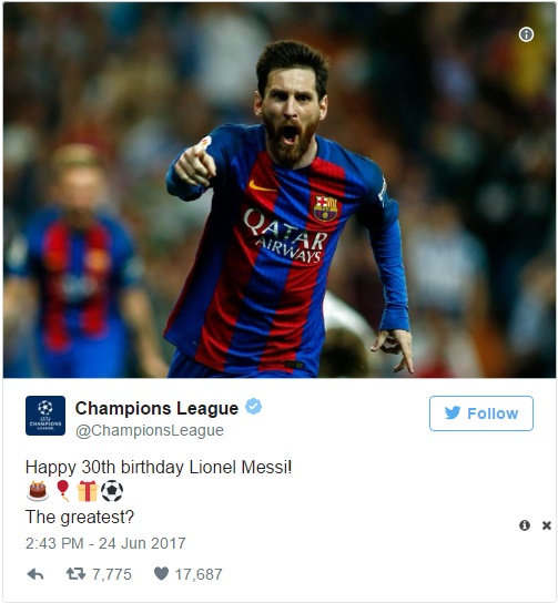 Fan Ronaldo tức giận vì lời chúc sinh nhật Messi - Ảnh 1.