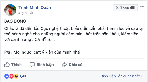 Người ta uốn lưỡi 7 lần trước khi nói, còn Minh Quân sửa hẳn MƯỜI TÁM lần khi đăng status dài 3 dòng đá xéo Chi Pu - Ảnh 1.