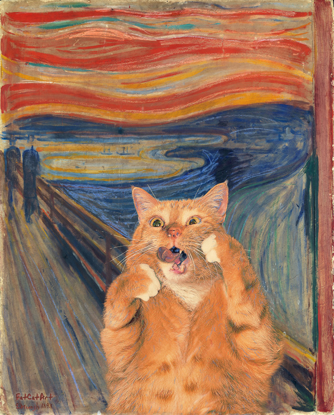 Chùm ảnh chế mèo béo hóa thân thành nàng thơ trong các bức họa nổi tiếng - Ảnh 21.