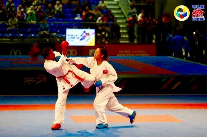 V&otilde; sĩ karatedo Việt Nam gi&agrave;nh HCV thế giới lịch sử, d&ugrave; vừa thua ở SEA Games - Ảnh 1.