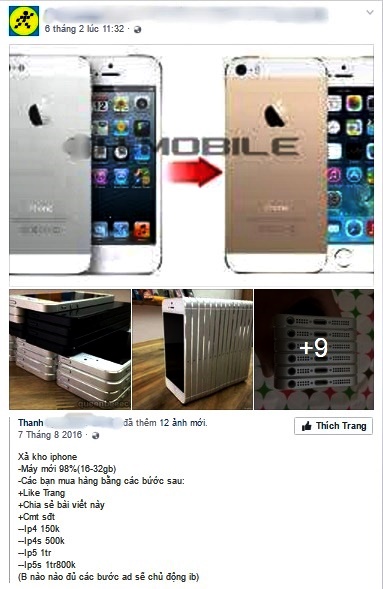 Chiêu lừa bán iPhone giá bèo để câu Like vẫn tái diễn sau Tết - Ảnh 2.