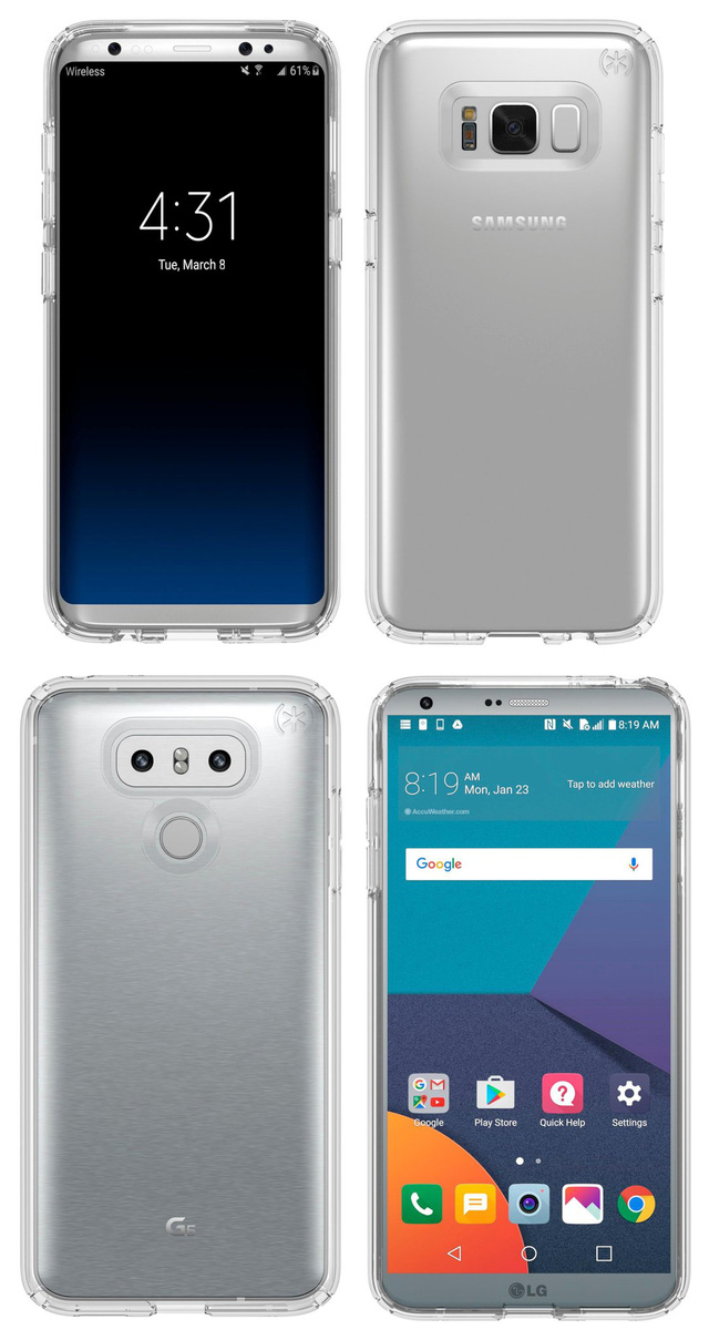 Galaxy S8 và LG G6 cùng lộ diện hoàn toàn trong một bức ảnh đẹp lung linh - Ảnh 1.