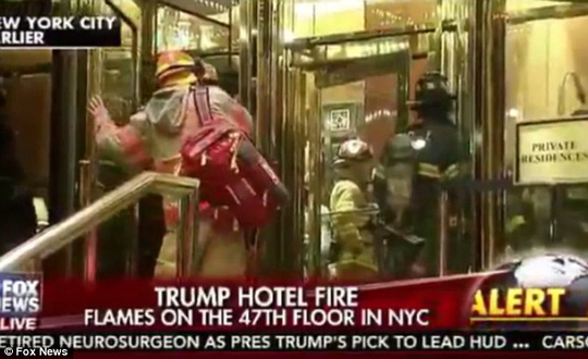 Khách sạn của ông Trump bị cháy - Ảnh 2.