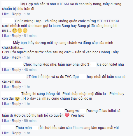 Fan mượn lời Hoàng Thùy chúc mừng Nguyễn Hợp đã lật đổ team Sang! - Ảnh 9.
