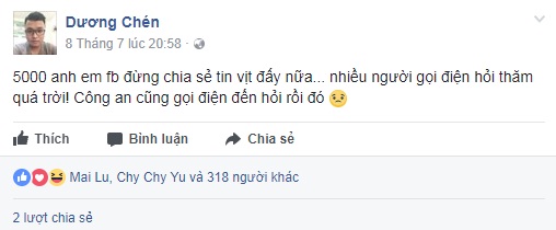 Triệu tập người bịa đặt th&ocirc;ng tin &ldquo;&aacute;n mạng ch&eacute;m cụt đầu&rdquo; tr&ecirc;n facebook - Ảnh 2.