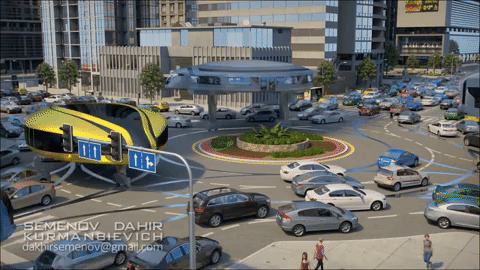 Concept xe bus của tương lai tránh tắc đường, đi bằng hai bánh trên đầu các phương tiện khác - Ảnh 2.