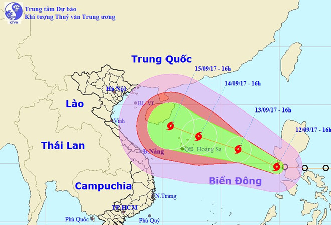 Bão số 10 giật cấp 11 tiến thẳng vào miền Bắc nước ta - Ảnh 1.