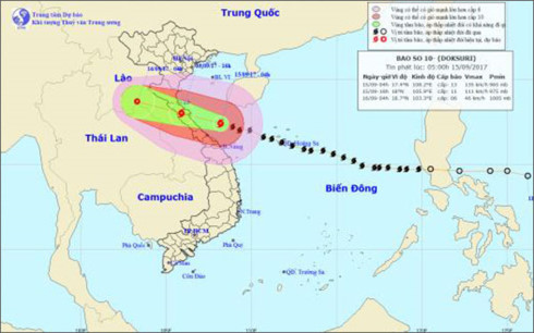 Bão số 10 tăng cấp 12, giật cấp 15 đổ bộ Nghệ An đến Quảng Trị - Ảnh 1.