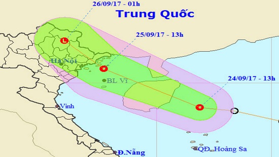Áp thấp nhiệt đới đổ bộ vào đất liền các tỉnh Quảng Ninh – Hải Phòng - Ảnh 1.