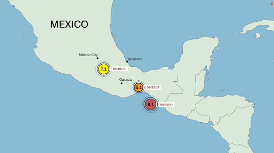 Hai trận động đất mới rung chuyển miền Nam Mexico - Ảnh 1.