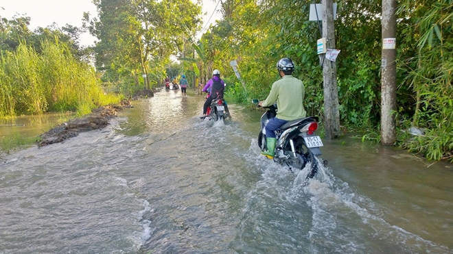 Triều cường dâng cao kỉ lục, TP Cần Thơ “biến thành sông” - Ảnh 5.