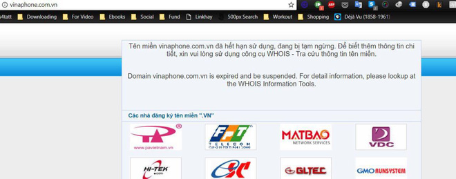 Website Vinaphone sập vì hết hạn sử dụng tên miền - Ảnh 1.