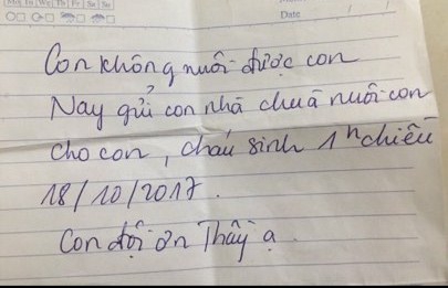 Hưng Yên: Phát hiện bé sơ sinh bị bỏ rơi sau tượng phật cùng lá thư nhờ nuôi hộ - Ảnh 2.