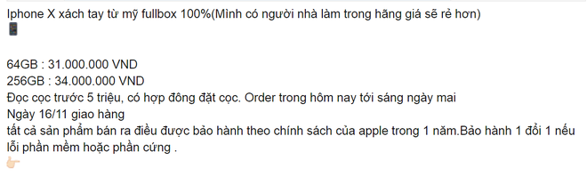 iPhone X loạn gi&aacute; trước ng&agrave;y về Việt Nam, đỉnh điểm đạt mức 50 triệu đồng - Ảnh 1.