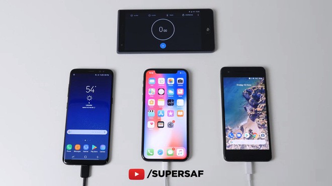 Samsung Galaxy S8 đánh bại Google Pixel 2 và iPhone X trong cuộc đọ sức về tốc độ sạc nhanh - Ảnh 2.