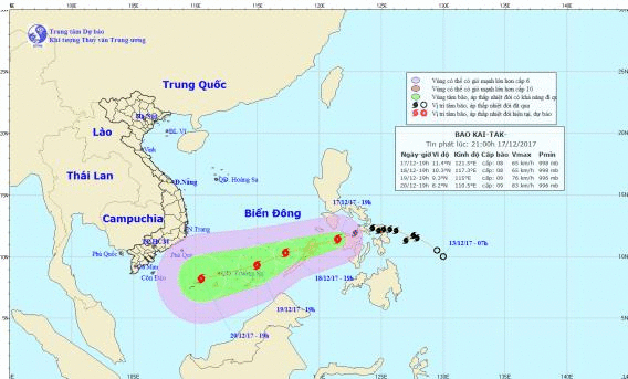 Trưa nay bão Kai-tak đi vào biển Đông, trở thành cơn bão số 15 trong năm nay ở Việt Nam - Ảnh 1.