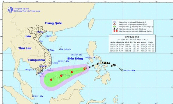 Bão Kai-tak vào biển Đông, chính thức trở thành cơn bão số 15, giật cấp 10 - Ảnh 1.