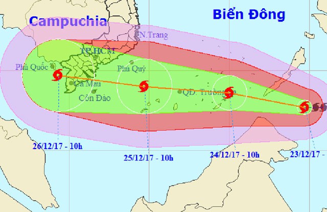 Tối nay, siêu bão số 16 (bão Tembin) giật cấp 14, 15 tấn công Nam Bộ - Ảnh 2.