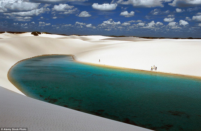 Kỳ diệu cảnh sa mạc biến thành hàng ngàn hồ nước xanh biếc đẹp như tiên cảnh - Ảnh 12.