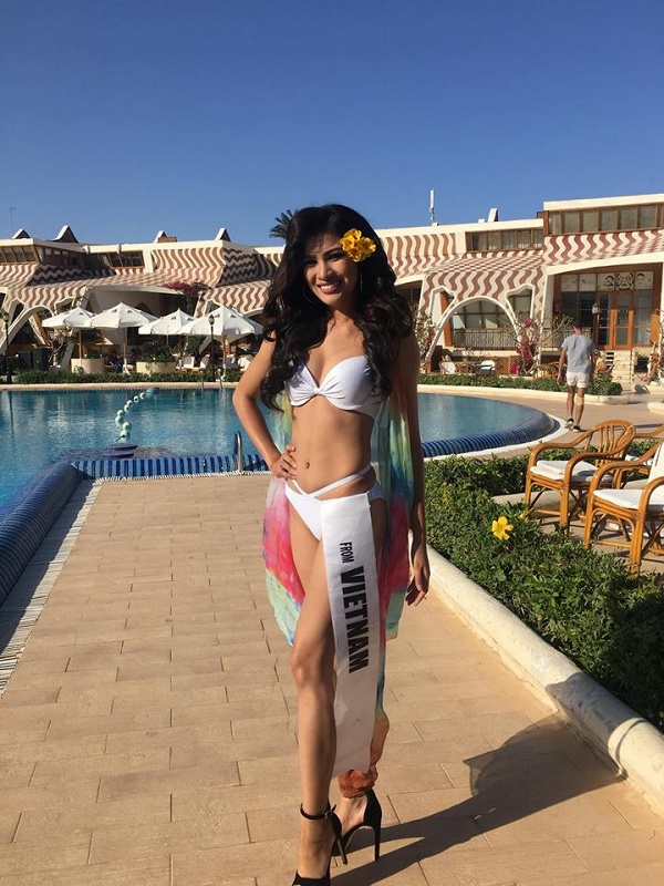 Cắt váy làm áo choàng, Nguyễn Thị Thành tiếp tục lọt top ở phần thi bikini - Ảnh 3.